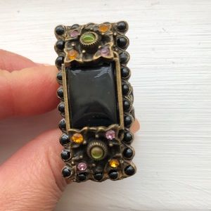 Sweet Romance Black Stone Ring